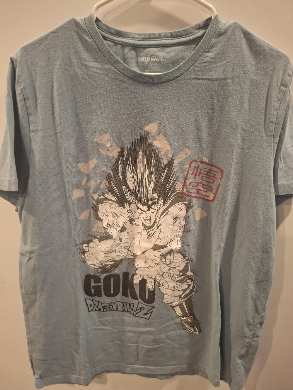 Old Navy Light Blue Goku Graphic Short Sleeve Tee